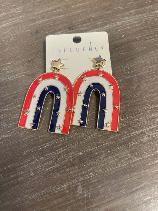 USA Flag Arch Earrings