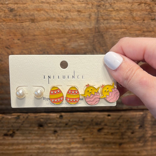 3 pack Easter Studs