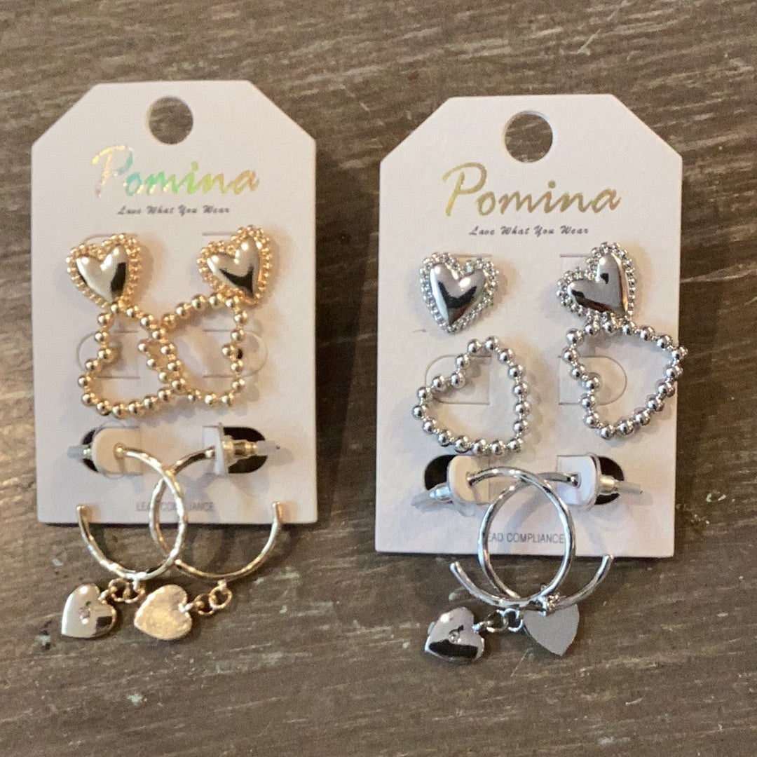 What hot heart earring pack