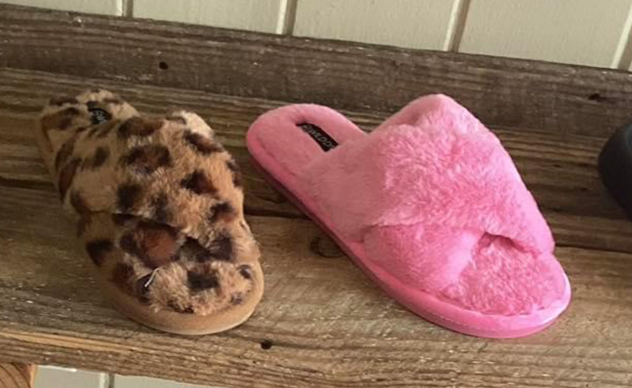 Pink Furry Sandal Slipper