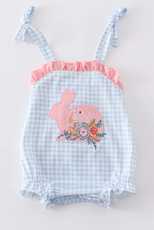 Blue Easter Bunny Strappy Girl Bubble