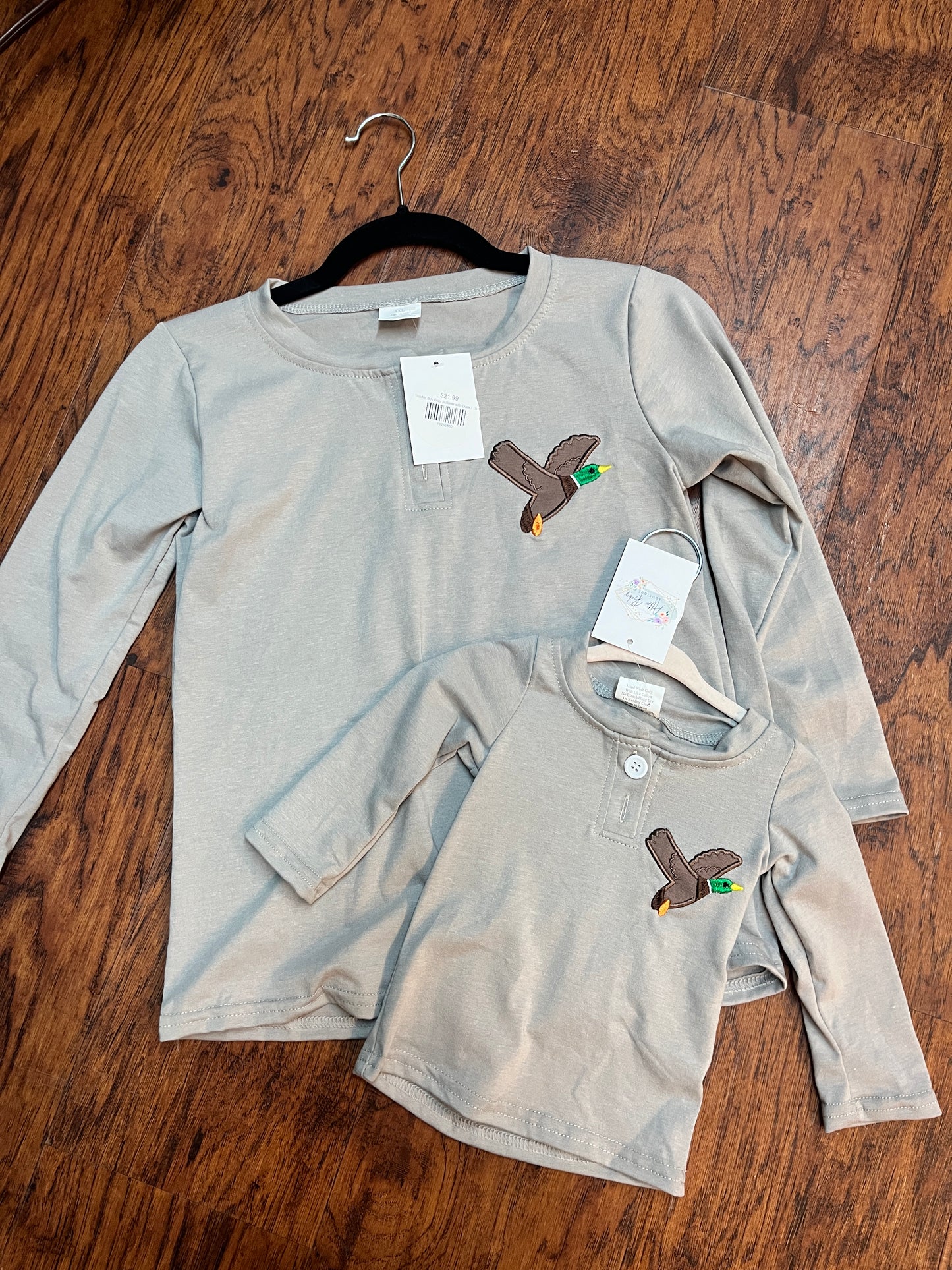 Toddler Boy Grey pullover with Duck