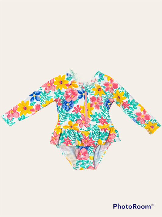 Little me Floral Girl Swimsuit
